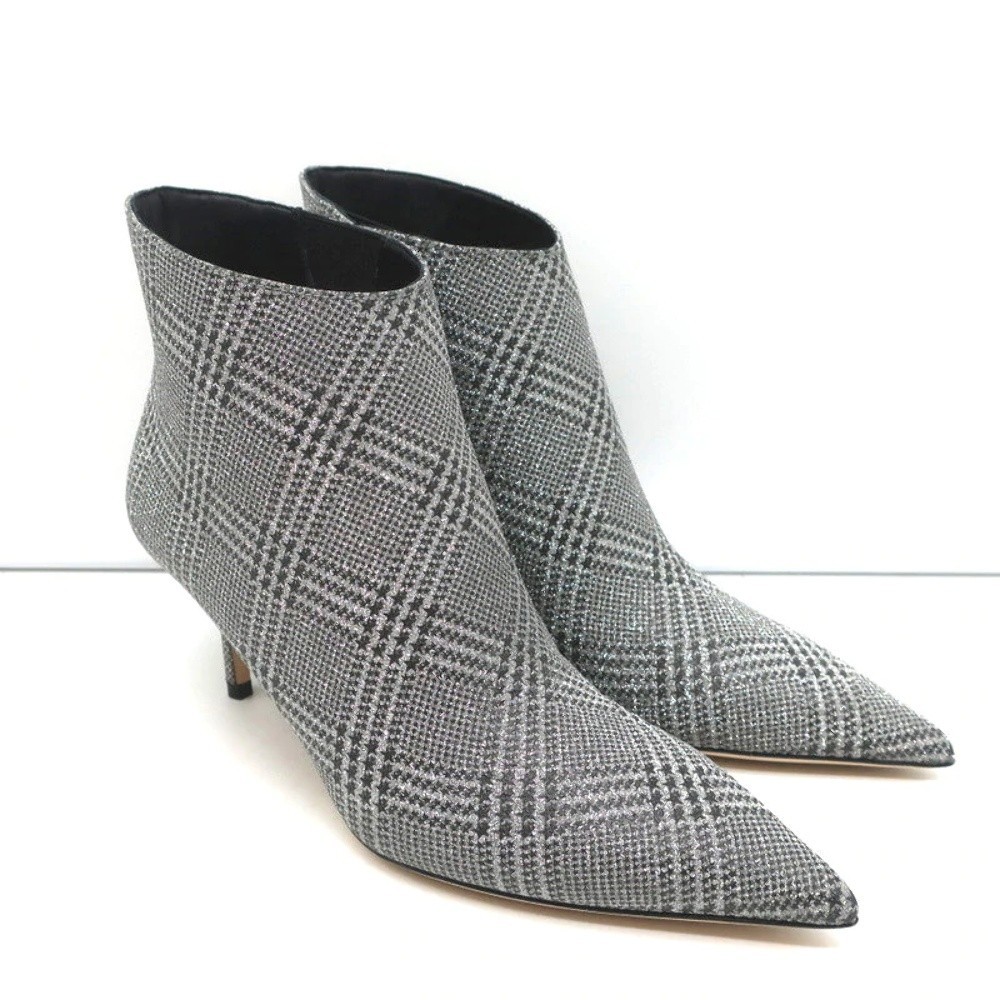 Jimmy Choo Marinda 65 Ankle Boots Silver Glitter Prince of Stars Size 37 NEW - Picture 2 of 10